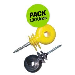 Aislador Tornillo Negro Agrofácil Paquete x 100Unds