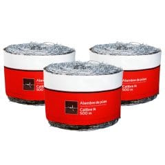 Alambre de Púas C14 x 500m PAQUETE X3 Unidades TORNADO